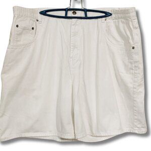 JONATHAN G Vintage men's off-white denim shorts ~ LARGE XL 1X 40" - 41" waist